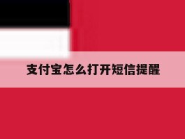 支付宝怎么打开短信提醒
