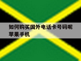 如何购买国外电话卡号码呢苹果手机
