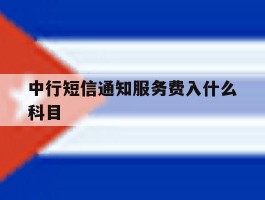 中行短信通知服务费入什么科目