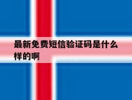 最新免费短信验证码是什么样的啊