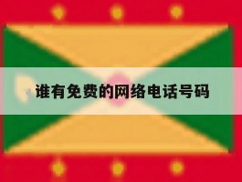 谁有免费的网络电话号码