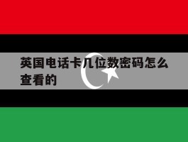 英国电话卡几位数密码怎么查看的