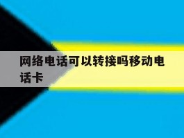 网络电话可以转接吗移动电话卡