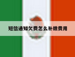 短信通知欠费怎么补缴费用