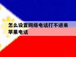 怎么设置网络电话打不进来苹果电话