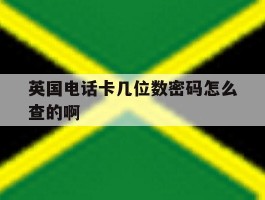 英国电话卡几位数密码怎么查的啊