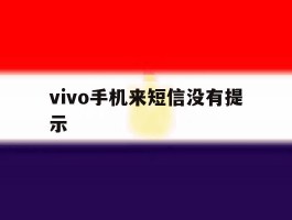 vivo手机来短信没有提示