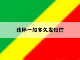 违停一般多久发短信