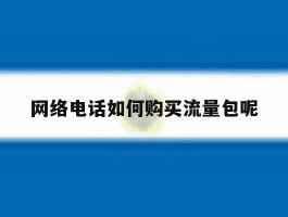 包含网络电话如何购买流量包呢的词条