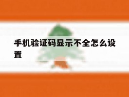 手机验证码显示不全怎么设置