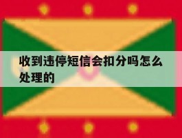 收到违停短信会扣分吗怎么处理的