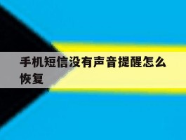 手机短信没有声音提醒怎么恢复
