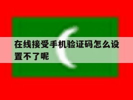 在线接受手机验证码怎么设置不了呢