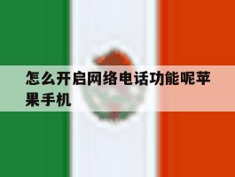 怎么开启网络电话功能呢苹果手机的简单介绍