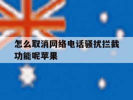 怎么取消网络电话骚扰拦截功能呢苹果