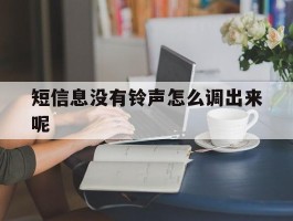 短信息没有铃声怎么调出来呢