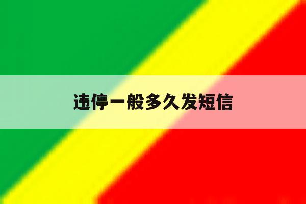 违停一般多久发短信 违停一般多久发短信