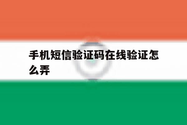 手机短信验证码在线验证怎么弄 手机短信验证码在线验证怎么弄