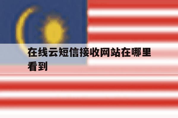 在线云短信接收网站在哪里看到 在线云短信接收网站在哪里看到