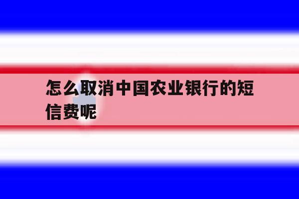 怎么取消中国农业银行的短信费呢 怎么取消中国农业银行的短信费呢