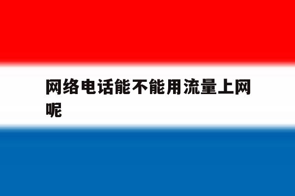 网络电话能不能用流量上网呢 网络电话能不能用流量上网呢