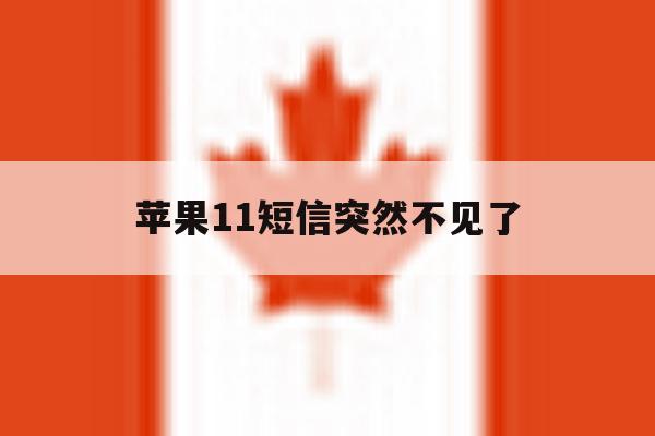 苹果11短信突然不见了 苹果11短信突然不见了
