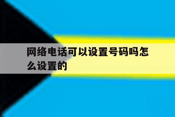 网络电话可以设置号码吗怎么设置的 网络电话可以设置号码吗怎么设置的