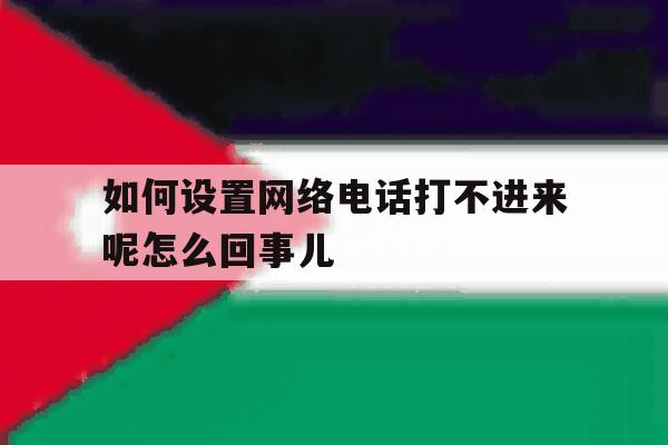如何设置网络电话打不进来呢怎么回事儿的简单介绍 如何设置网络电话打不进来呢怎么回事儿的简单介绍