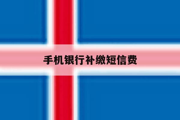 手机银行补缴短信费 手机银行补缴短信费