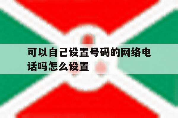 可以自己设置号码的网络电话吗怎么设置的简单介绍 可以自己设置号码的网络电话吗怎么设置的简单介绍