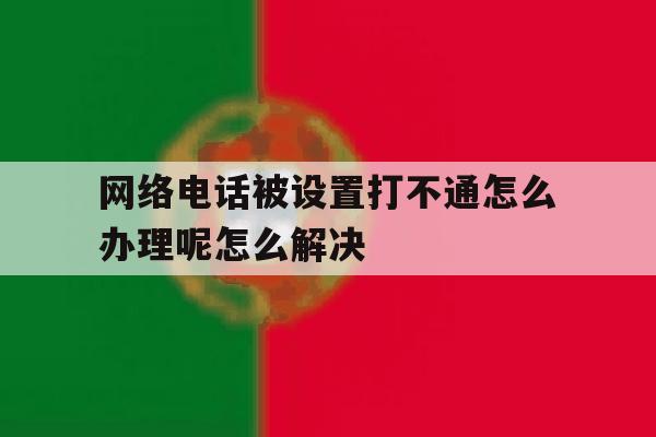 关于网络电话被设置打不通怎么办理呢怎么解决的信息 关于网络电话被设置打不通怎么办理呢怎么解决的信息