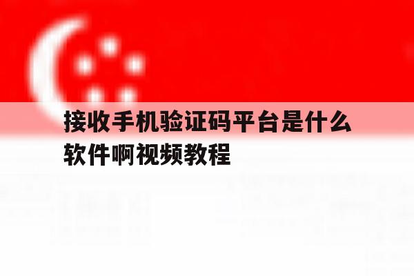 接收手机验证码平台是什么软件啊视频教程 接收手机验证码平台是什么软件啊视频教程