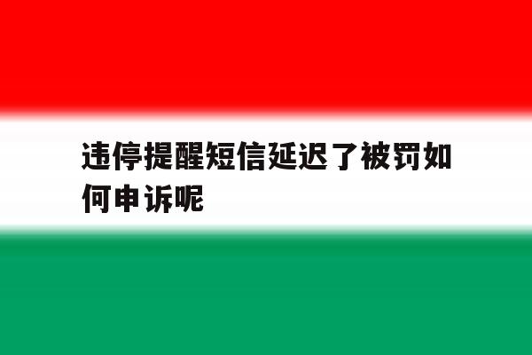 违停提醒短信延迟了被罚如何申诉呢 违停提醒短信延迟了被罚如何申诉呢