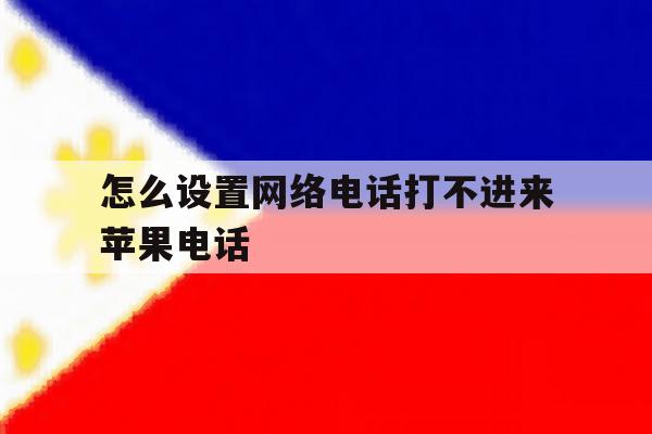 怎么设置网络电话打不进来苹果电话 怎么设置网络电话打不进来苹果电话