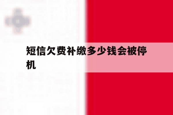 短信欠费补缴多少钱会被停机 短信欠费补缴多少钱会被停机