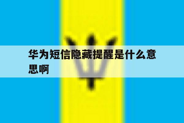 华为短信隐藏提醒是什么意思啊 华为短信隐藏提醒是什么意思啊