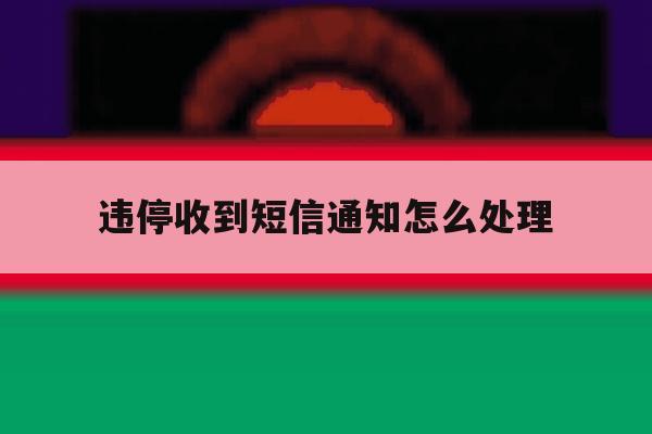 违停收到短信通知怎么处理 违停收到短信通知怎么处理