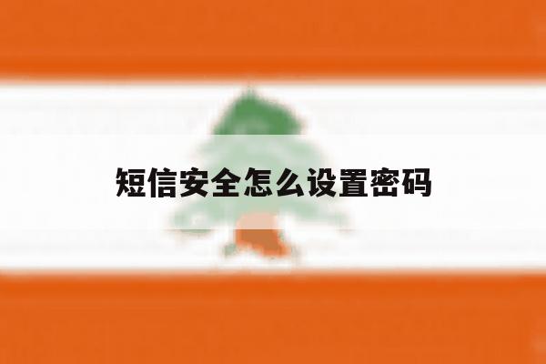 短信安全怎么设置密码 短信安全怎么设置密码