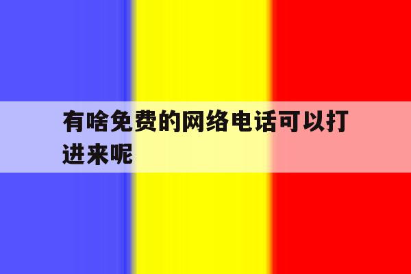 有啥免费的网络电话可以打进来呢 有啥免费的网络电话可以打进来呢