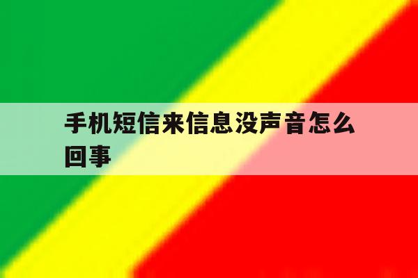 手机短信来信息没声音怎么回事 手机短信来信息没声音怎么回事