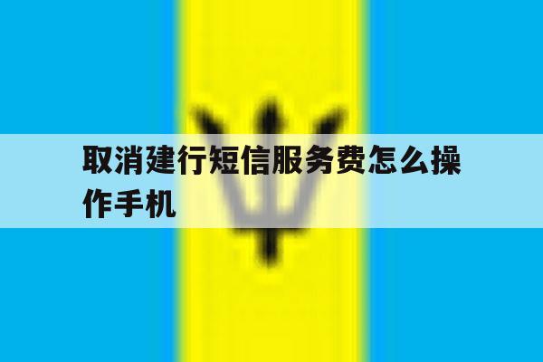 取消建行短信服务费怎么操作手机 取消建行短信服务费怎么操作手机
