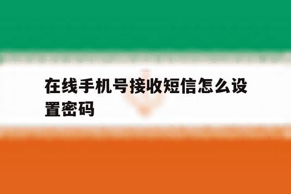 在线手机号接收短信怎么设置密码 在线手机号接收短信怎么设置密码