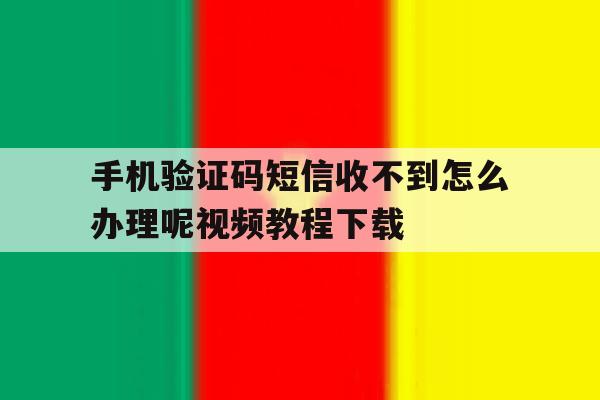 手机验证码短信收不到怎么办理呢视频教程下载的简单介绍 手机验证码短信收不到怎么办理呢视频教程下载的简单介绍