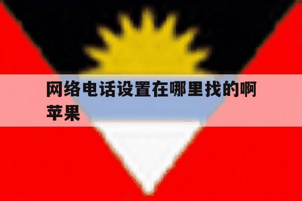 网络电话设置在哪里找的啊苹果 网络电话设置在哪里找的啊苹果