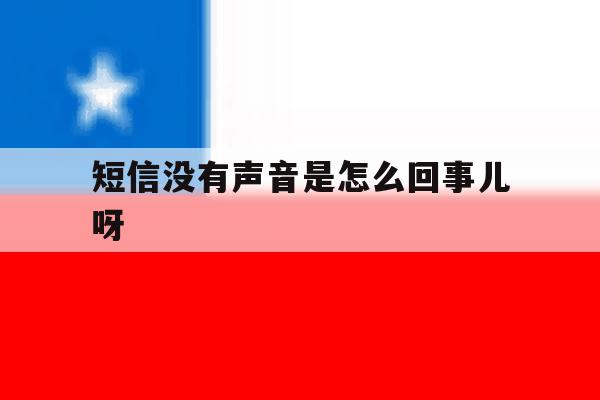 短信没有声音是怎么回事儿呀 短信没有声音是怎么回事儿呀