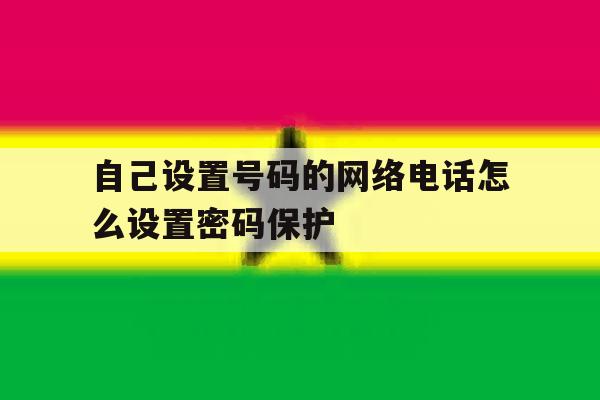 自己设置号码的网络电话怎么设置密码保护 自己设置号码的网络电话怎么设置密码保护